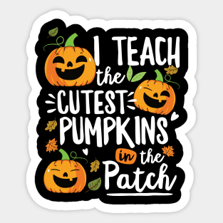 Teacher Halloween Pre-K Teacher Kindergarten Cutest Pumpkins Sticker